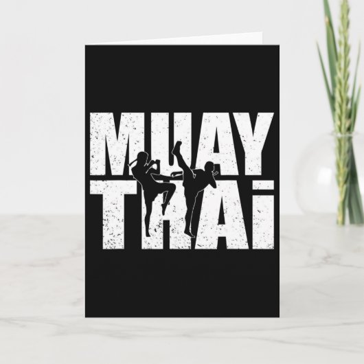 Great Muay Thai Design Mma Fighter Training Kickbo Kaart (Voorkant)