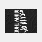 Great Muay Thai Evolution Design Kickboxer Mma Tra Fleece Deken (Voorkant (Horizontaal))