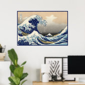 Great Nautical Kanagawa Wave of Mt. Fuji Japan Poster (Thuiskantoor)