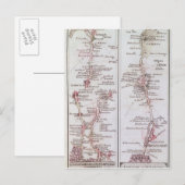 Great North Road uit Londen, 1 juli 1790 Briefkaart (Voorkant / Achterkant)