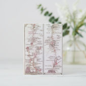 Great North Road uit Londen, 1 juli 1790 Briefkaart (Staand voorkant)