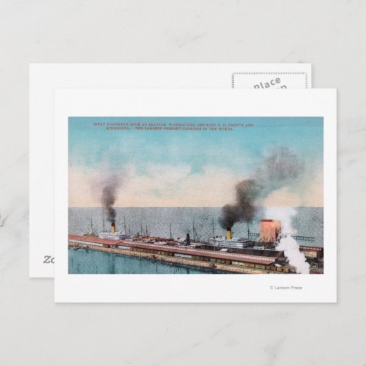 Great Northern Dock Uitzicht, SS Dakota en Briefkaart (Voorkant / Achterkant)
