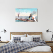 Great Northern Dock Uitzicht, SS Dakota en Canvas Afdruk (Insitu (Slaapkamer))