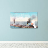 Great Northern Dock Uitzicht, SS Dakota en Canvas Afdruk (Insitu (Houten vloer))