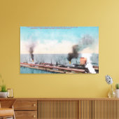 Great Northern Dock Uitzicht, SS Dakota en Canvas Afdruk (Insitu (Woonkamer))