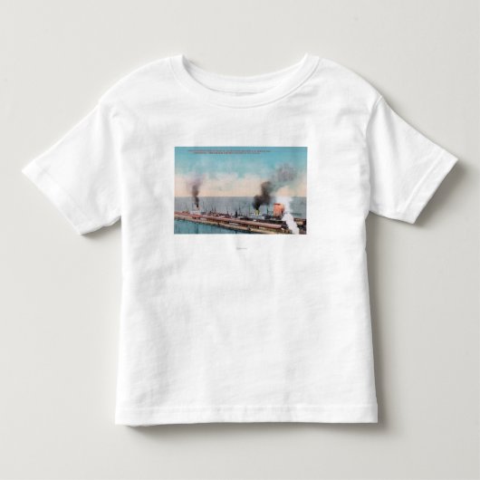 Great Northern Dock Uitzicht, SS Dakota en Kinder Shirts (Voorkant)