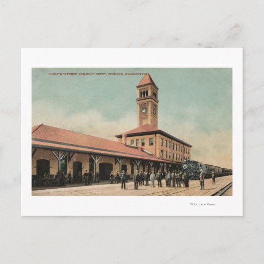 Great Northern Railroad Depot Briefkaart (Voorkant)