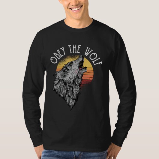 Great obedience of the wolf motif t-shirt (Voorkant)