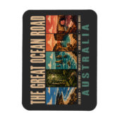 Great Ocean Road Australia Landmarks Illustration Magneet (Verticaal)