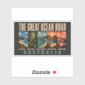 Great Ocean Road Australia Landmarks Illustration Sticker (Vel)