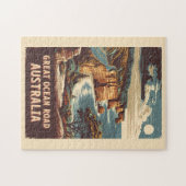 Great Ocean Road Australië Illustratie Reizen Kuns Legpuzzel (Horizontaal)