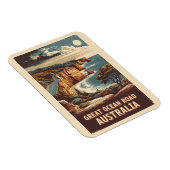 Great Ocean Road Australië Illustratie Reizen Kuns Magneet (Rechterzijde)