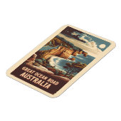 Great Ocean Road Australië Illustratie Reizen Kuns Magneet (Linkerzijde)