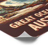 Great Ocean Road Australië Illustratie Reizen Kuns Poster (Hoek)