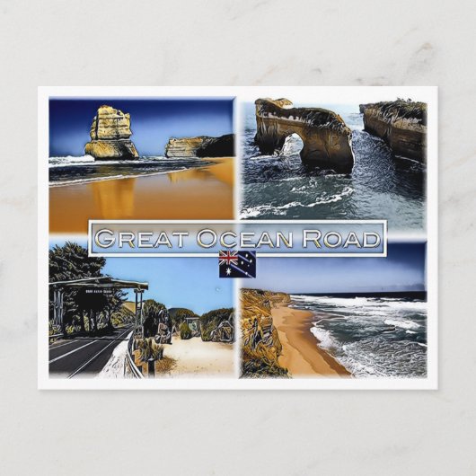 Great Ocean Road - Australië - Mosaic - Briefkaart (Voorkant)