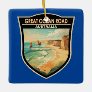 Great Ocean Road Australië Reiskunst Vintage Keramisch Ornament