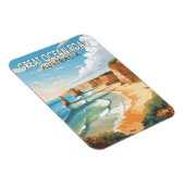 Great Ocean Road Australië Reiskunst Vintage Magneet (Rechterzijde)
