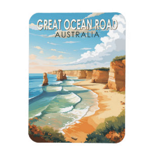 Great Ocean Road Australië Reiskunst Vintage Magneet