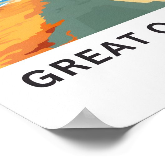 Great Ocean Road Australië Reisprint Poster (Hoek)