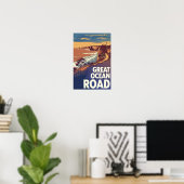 Great Ocean Road Reis Kunst Vintage Poster (Thuiskantoor)