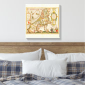 Great Old Map of Belgium (Year 1617) Canvas Afdruk (Insitu (Slaapkamer))