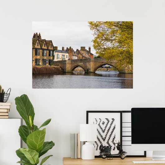 Great Ouse in St Ives Cambridgeshire UK Poster (Thuiskantoor)