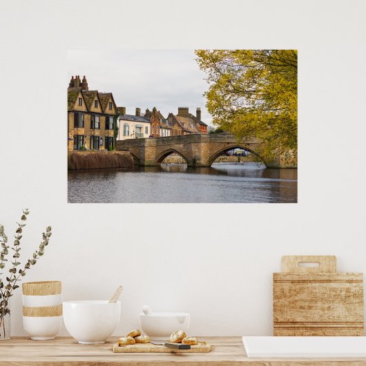 Great Ouse in St Ives Cambridgeshire UK Poster (Keuken)