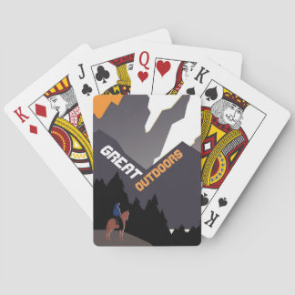 Great Outdoors Retro Montana Travel Advert Art Pokerkaarten