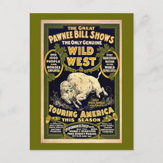 Great Pawnee Bill 1903 -  Wilde West Briefkaart (Voorkant)