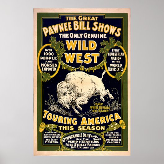 Great Pawnee Bill 1903 -  Wilde West Poster (Voorkant)