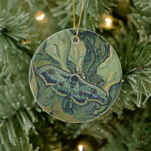 Great Peacock Moth by Vincent van Gogh Keramisch Ornament (Boom)