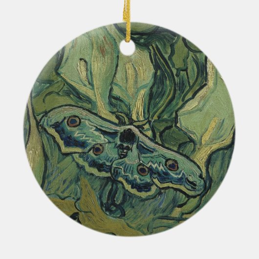 Great Peacock Moth by Vincent van Gogh Keramisch Ornament (Achterkant)