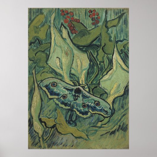 Great Peacock Moth by Vincent van Gogh Poster (Voorkant)