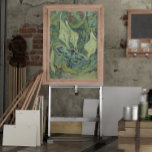 Great Peacock Moth by Vincent van Gogh Poster<br><div class="desc">Great Peacock Moth (1889) by Vincent van Gogh is a vintage fine art still life post impressionism nature painting. An insect, the Emperor Moth, in a spring garden with Calla Lily flowers and other plant. About the artist: Vincent Willem van Gogh (1853-1890) was a Post-Impressionist painter whose work was most...</div>