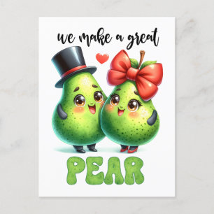 Great Pear Punny Funny Valentijn Briefkaart