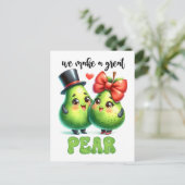 Great Pear Punny Funny Valentijn Briefkaart (Staand voorkant)