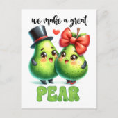 Great Pear Punny Funny Valentijn Briefkaart (Voorkant)