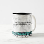 Great Philosopher Plato met quote Tweekleurige Koffiemok (Voorkant rechts)