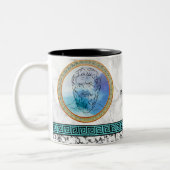 Great Philosopher Plato met quote Tweekleurige Koffiemok (Links)