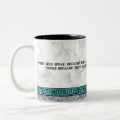 Great Philosopher Plato met quote Tweekleurige Koffiemok (Links)