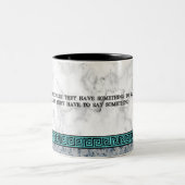 Great Philosopher Plato met quote Tweekleurige Koffiemok (Center)