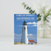 Great Point Lighthouse, Nantucket, MA-Briefkaart Briefkaart (Staand voorkant)