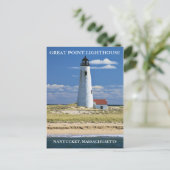Great Point Lighthouse, Nantucket, MA-Briefkaart Briefkaart (Staand voorkant)