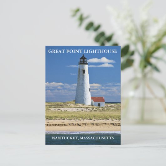 Great Point Lighthouse, Nantucket, MA-Briefkaart Briefkaart (Staand voorkant)