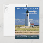 Great Point Lighthouse, Nantucket, MA-Briefkaart Briefkaart (Voorkant / Achterkant)