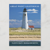 Great Point Lighthouse, Nantucket, MA-Briefkaart Briefkaart (Voorkant)