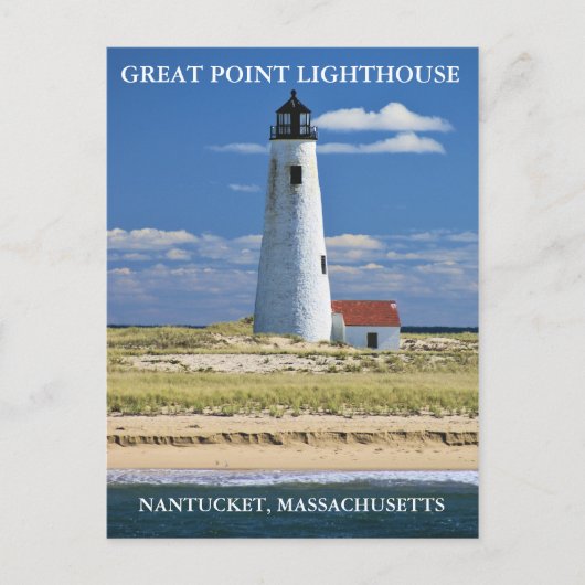 Great Point Lighthouse, Nantucket, MA-Briefkaart Briefkaart (Voorkant)