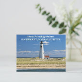 Great Point Lighthouse, Nantucket, MA-Briefkaart Briefkaart (Staand voorkant)