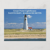 Great Point Lighthouse, Nantucket, MA-Briefkaart Briefkaart (Voorkant)