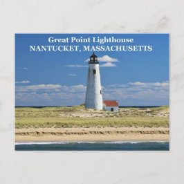 Great Point Lighthouse, Nantucket, MA-Briefkaart Briefkaart